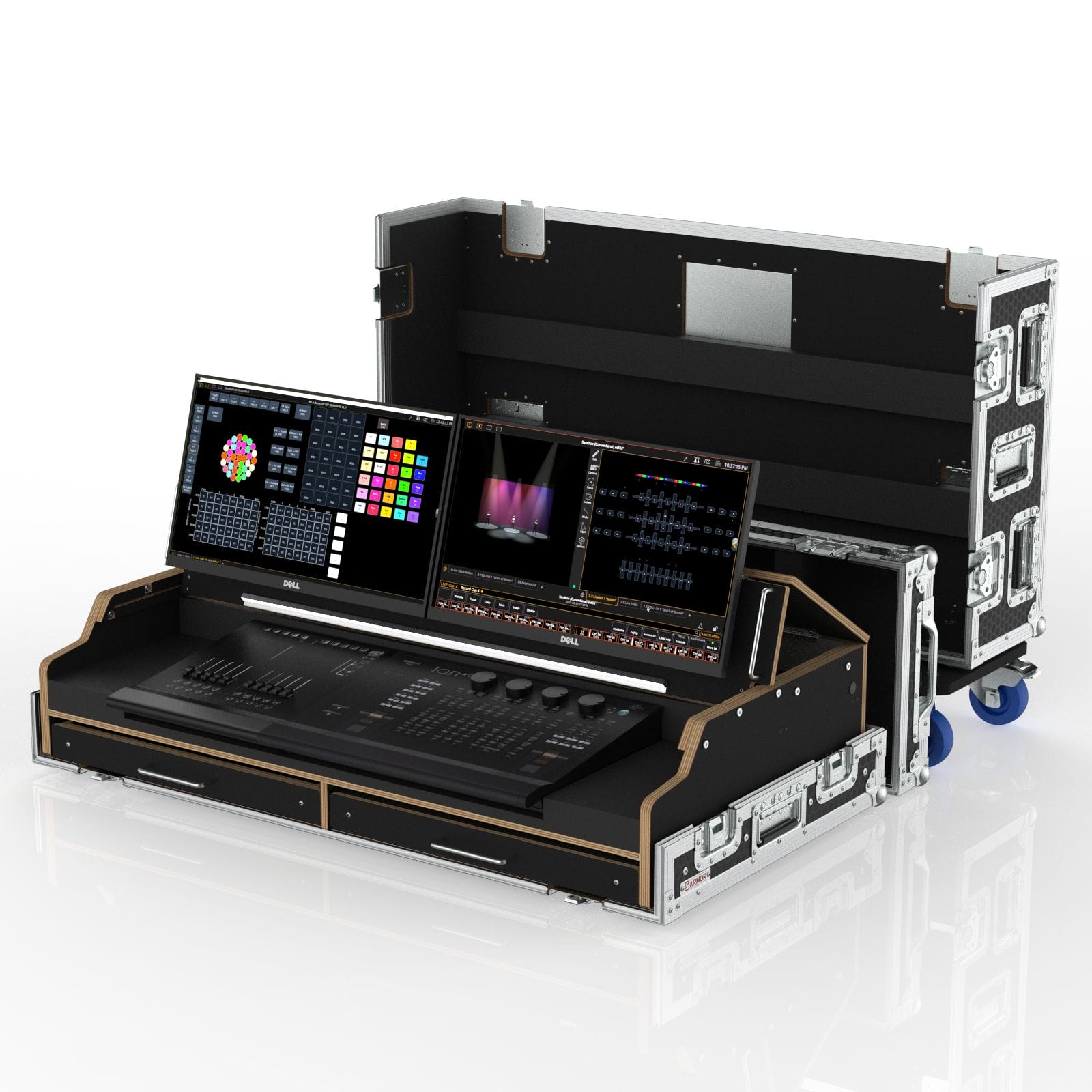 Flypack Case For Etc Eos Program Wing And Fader Wing 20, Suits 2 Of Dell 24Inches Monitors