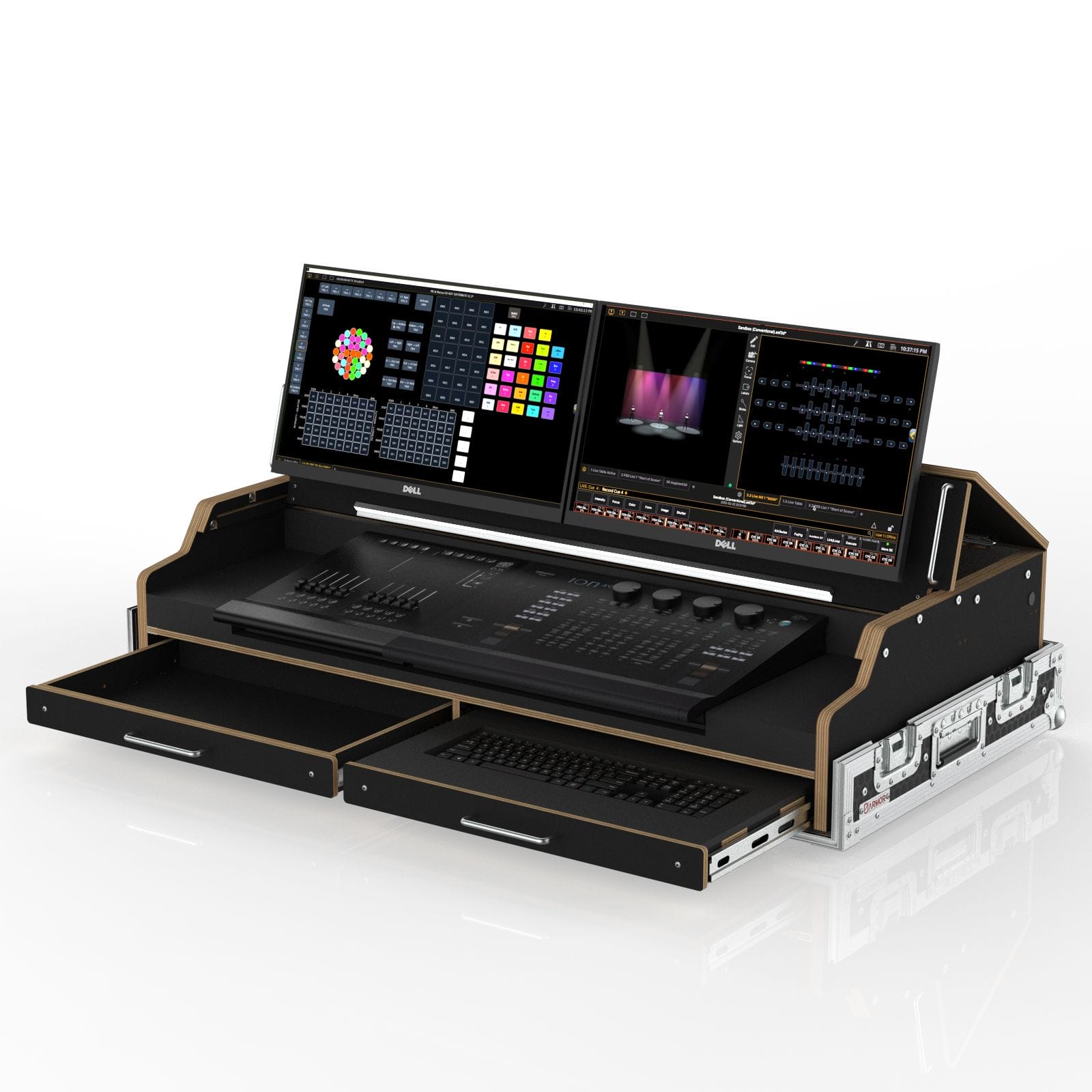 Flypack Case For Etc Eos Program Wing And Fader Wing 20, Suits 2 Of Dell 24Inches Monitors