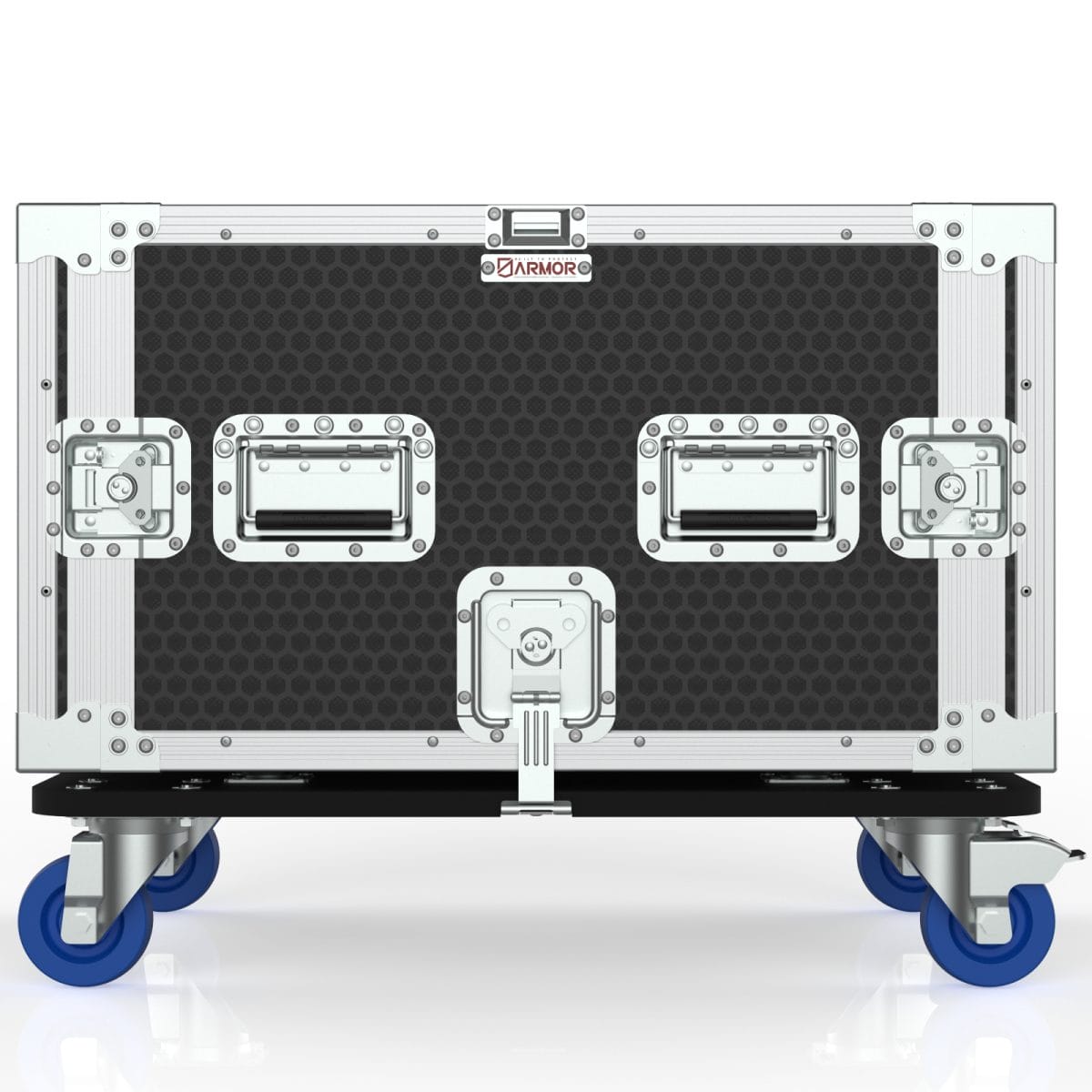 Suspension Rack Case 6U, 550Mm (Rail To Rail), Stackable, Lockable,Foam Shockproof, Removable Dolley
