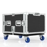 Suspension Rack Case 6U, 550Mm (Rail To Rail), Stackable, Lockable,Foam Shockproof, Removable Dolley