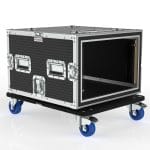 Suspension Rack Case 6U, 550Mm (Rail To Rail), Stackable, Lockable,Foam Shockproof, Removable Dolley
