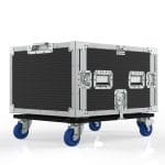 Suspension Rack Case 6U, 550Mm (Rail To Rail), Stackable, Lockable,Foam Shockproof, Removable Dolley