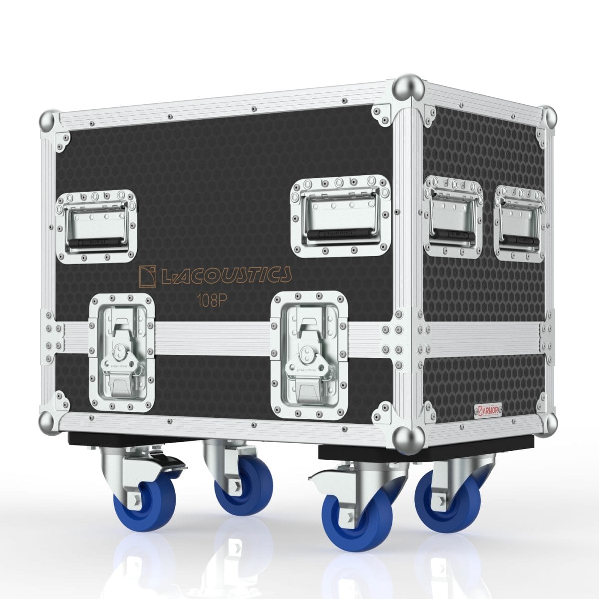 Dual Speaker Case For L’acoustics 108P Speaker, No Cable Storage Under Speakers