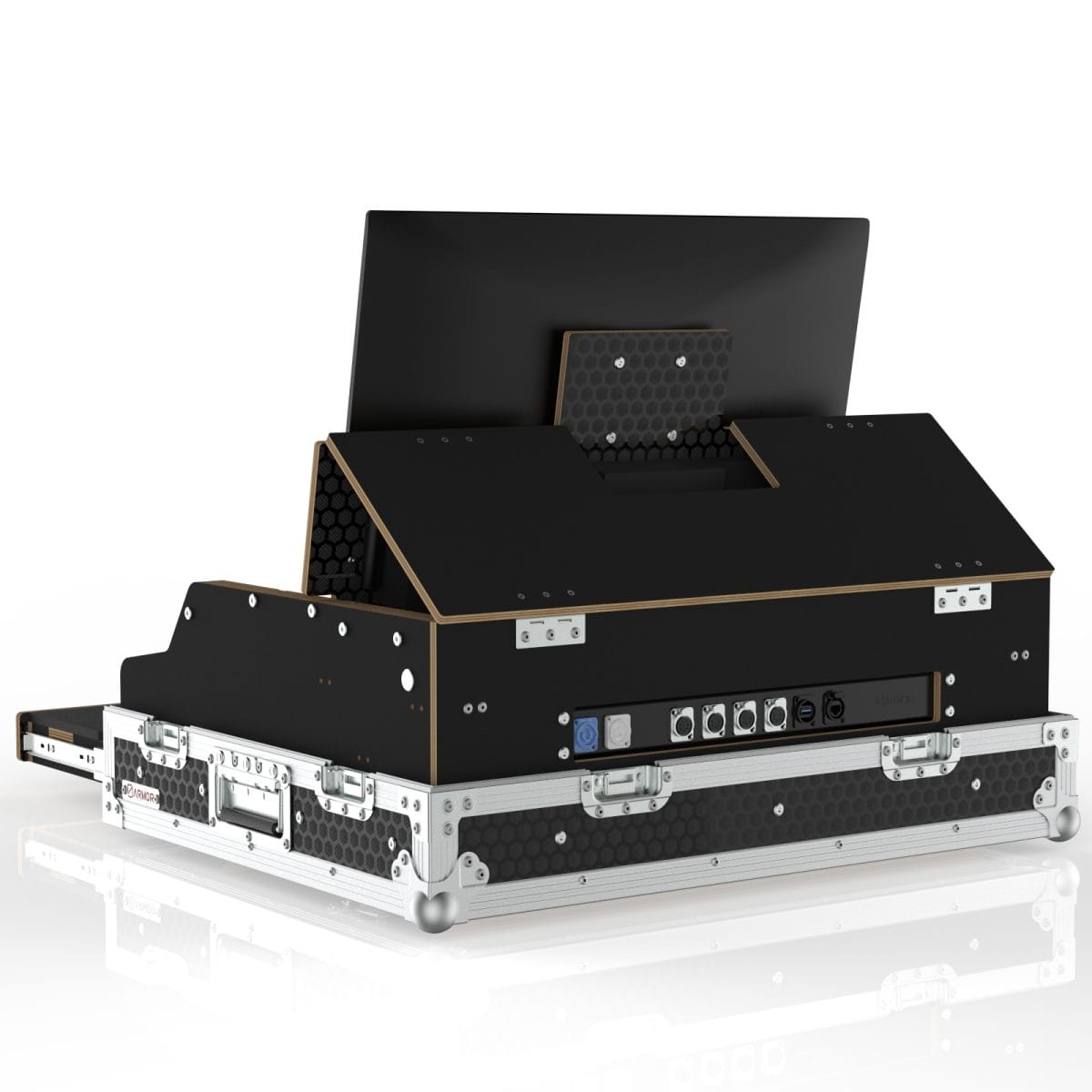 Flypack Case For Chamsys Mq80 With 27” Touch Screen And Keyboard Tray