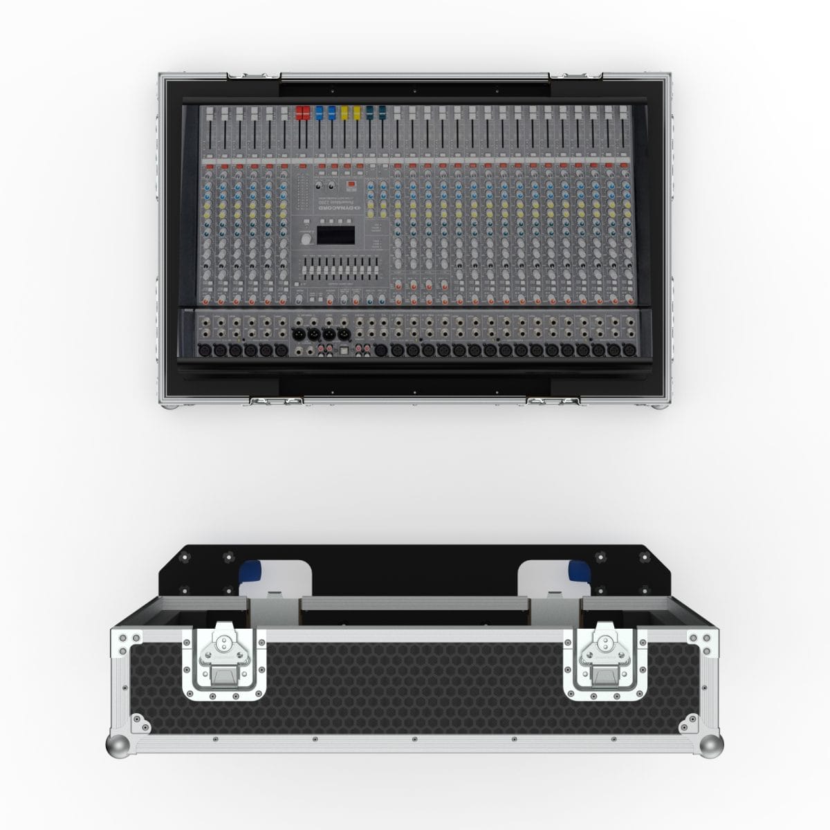 Audio Mixer Case 2 Part On Castor For Dynacord Powermate 2200-3