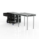 Armor Utility Drawer Case With 6 Drawers, Front Removable Lid With Foldable Leg Assembly