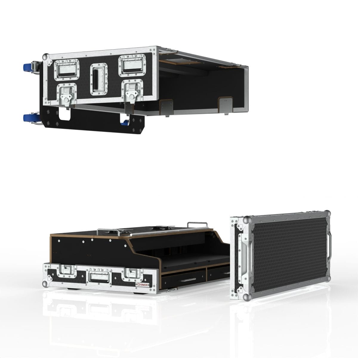 Flypack Case For Grandma2 Command Wing And Fader Wing, With Double 15” Asus Vt168 Monitors