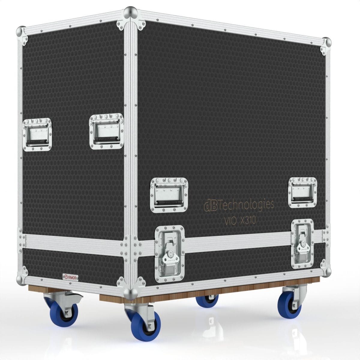 Road Case For Dual D&Amp;B X310 Speakers With Center Storage For 2X Vertical Brackets
