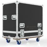 Road Case For Dual D&Amp;B X310 Speakers With Center Storage For 2X Vertical Brackets