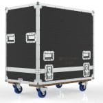 Road Case For Dual D&Amp;B X310 Speakers With Center Storage For 2X Vertical Brackets