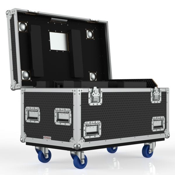 MOVING HEAD LIGHT ROAD CASE FOR 4 MARTIN MAC AURA XIP WITH STORAGE SPACE