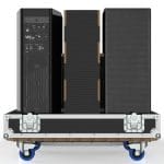 Road Case For Dual D&Amp;B X310 Speakers With Center Storage For 2X Vertical Brackets