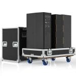 Road Case For Dual D&Amp;B X310 Speakers With Center Storage For 2X Vertical Brackets