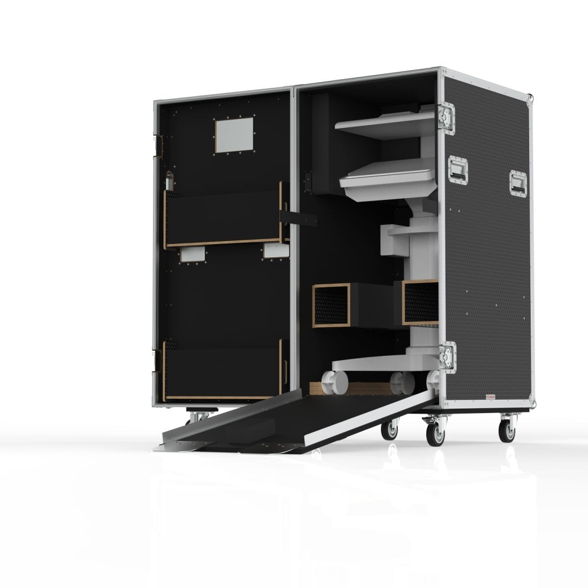 Transport Case With Built In Ramp For Sonosite Lx, With Support Foam Blocks