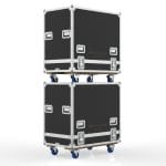 Road Case For Dual D&Amp;B X310 Speakers With Center Storage For 2X Vertical Brackets