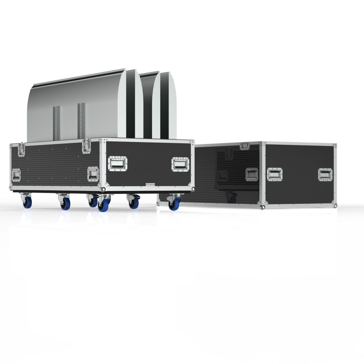Road Case To Suit 4 X 65&Quot; Hisense U8Hau Screens, Vesa Mounts At Rear Of Screentv-55Q-Hise-U8Hau