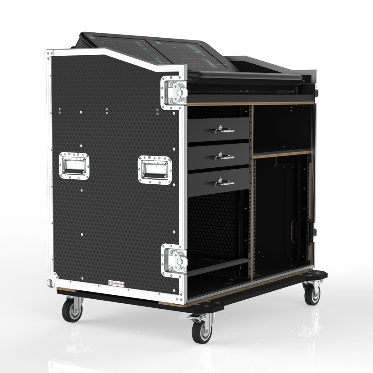 Armor Ws-Ax Series Workstation Road Case For Allen &Amp; Heath Avantis With 2 Rack Bays