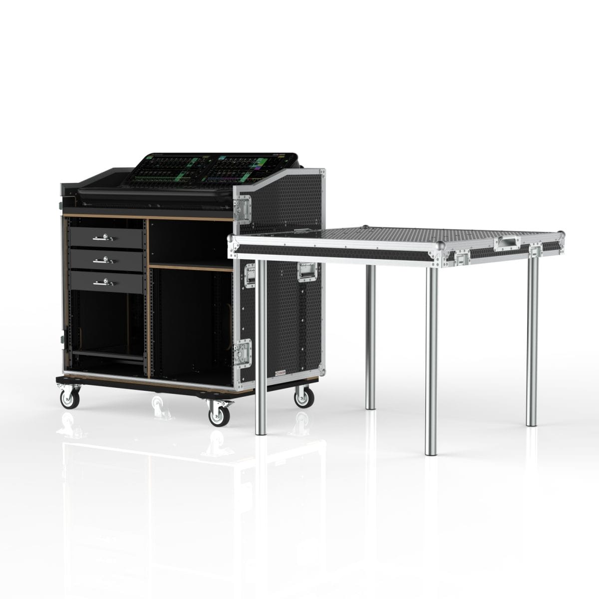 Armor Ws-Ax Series Workstation Road Case For Allen &Amp; Heath Avantis With 2 Rack Bays