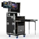 Workstation Case With 12U Standard Rack, Tray, Drawers &Amp; Pdu; Supports 2 Monitors