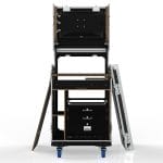 Workstation Case With 12U Standard Rack, Tray, Drawers &Amp; Pdu; Supports 2 Monitors