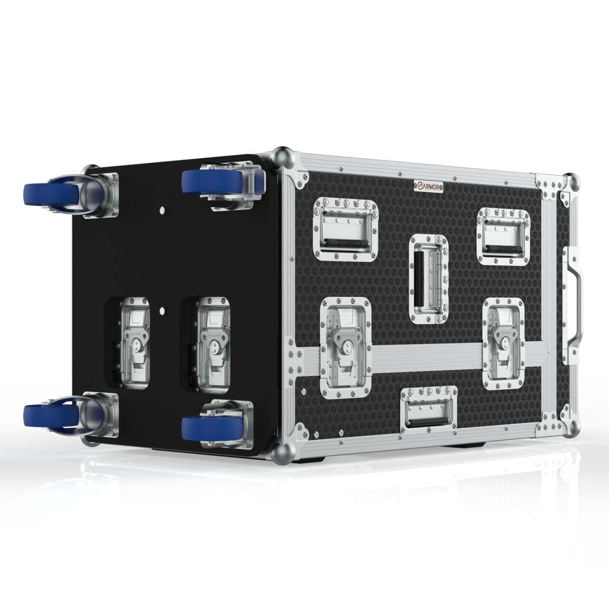 3 Part Mixer Case For Yamaha Dm7 Compact Mixer, With Castors And Dog Box, 2U Rack