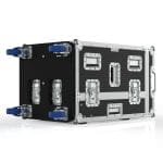 3 Part Mixer Case For Yamaha Dm7 Compact Mixer, With Castors And Dog Box, 2U Rack