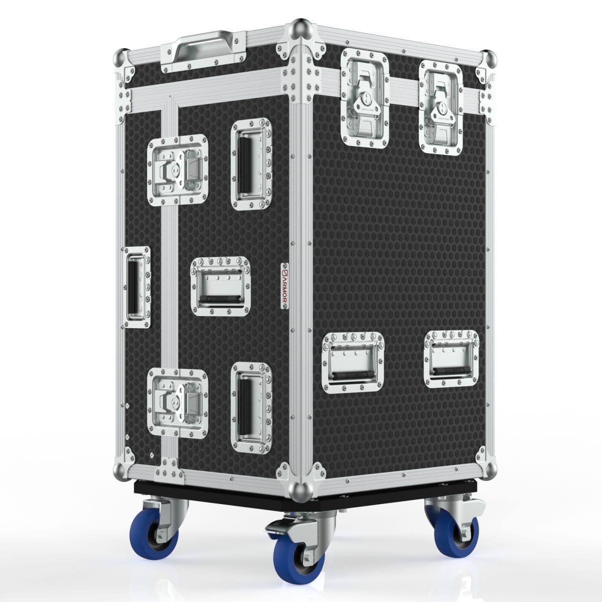 3 Part Mixer Case For Yamaha Dm7 Compact Mixer, With Castors And Dog Box, 2U Rack