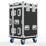 3 Part Mixer Case For Yamaha Dm7 Compact Mixer, With Castors And Dog Box, 2U Rack