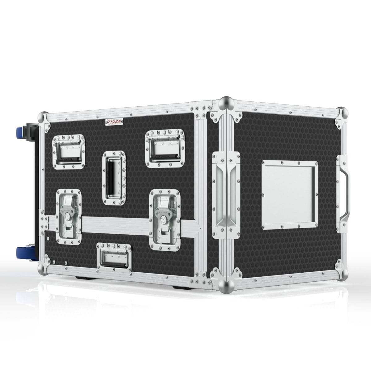 3 Part Mixer Case For Yamaha Dm7 Compact Mixer, With Castors And Dog Box, 2U Rack