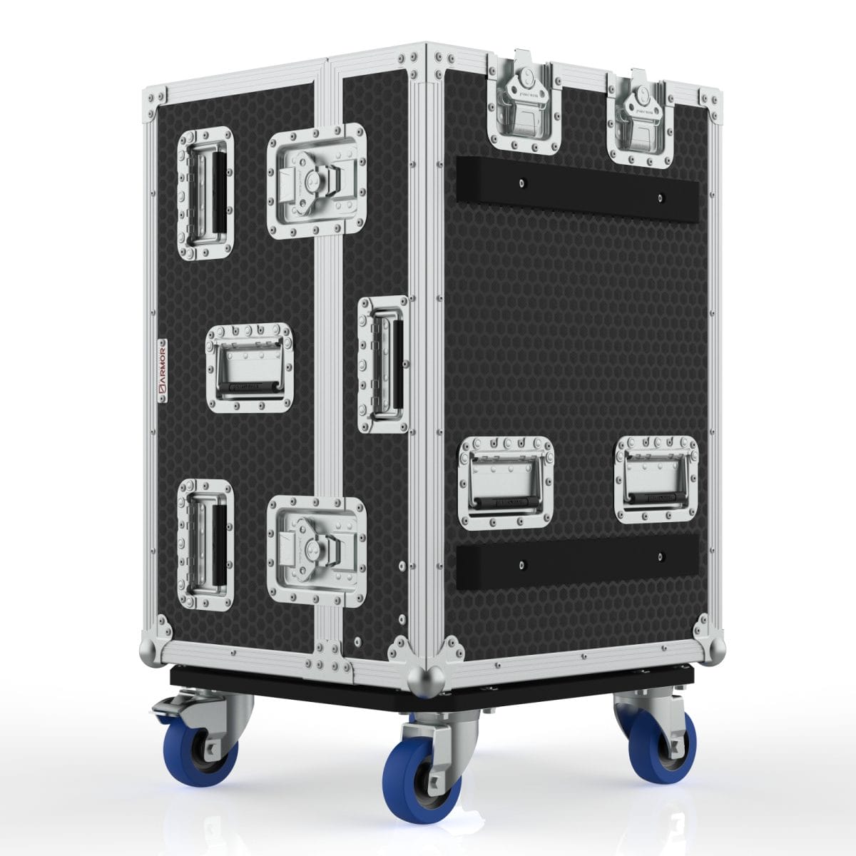 3 Part Mixer Case For Yamaha Dm7 Compact Mixer, With Castors And Dog Box, 2U Rack