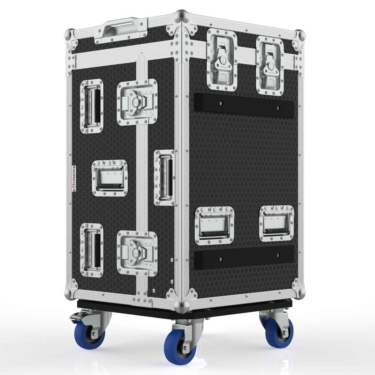 3 Part Mixer Case For Yamaha Dm7 Compact Mixer, With Castors And Dog Box, 2U Rack