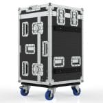 3 Part Mixer Case For Yamaha Dm7 Compact Mixer, With Castors And Dog Box, 2U Rack