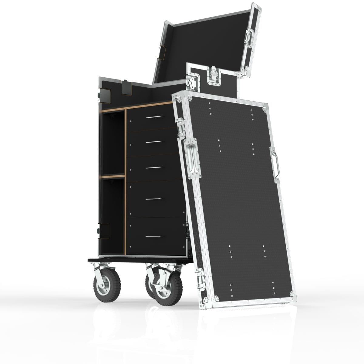 Fp1-D-Or Workstation Case With 8&Quot; Off Road Castors, Built In 6Way Pdu