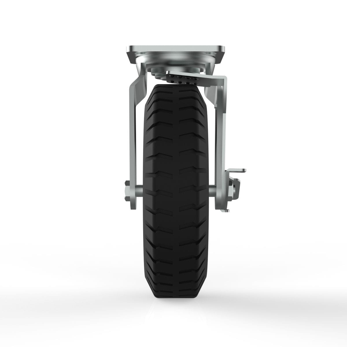 Nx Pneumatic P8 8&Quot; Swivel Castor 200Mm, Braked, 120Kg, 253Mm Installed Height