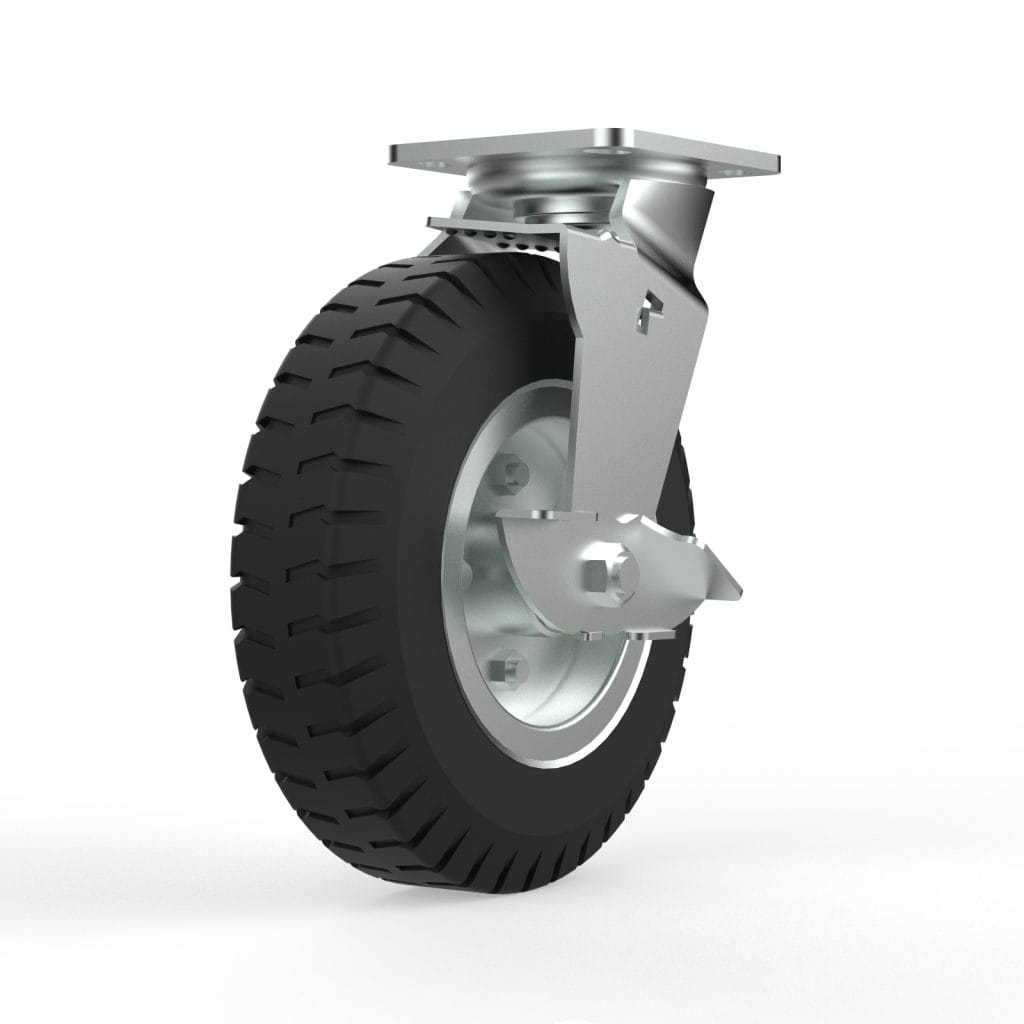 Nx Pneumatic P8 8&Quot; Swivel Castor 200Mm, Braked, 120Kg, 253Mm Installed Height 1 Nx Pneumatic P8 8&Quot; Swivel Castor 200Mm, Braked, 120Kg, 253Mm Installed Height