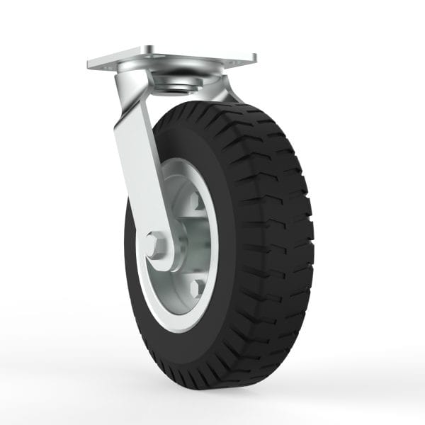 NX PNEUMATIC P8 8" SWIVEL CASTOR 200MM, 120KG, 253MM INSTALLED HEIGHT