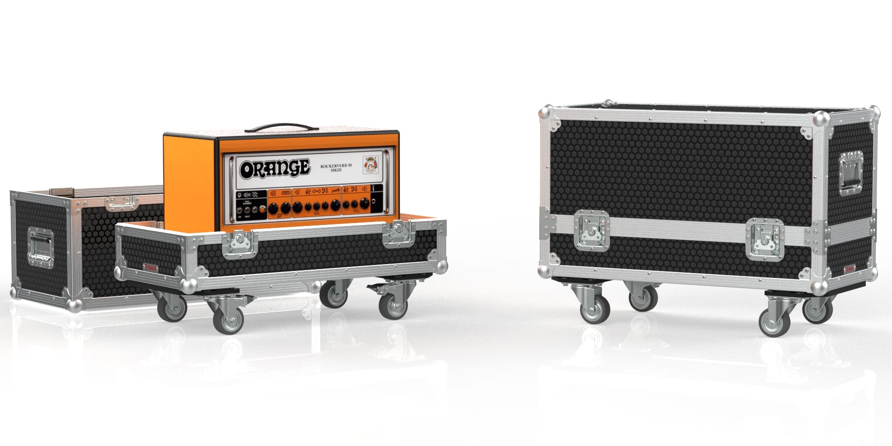 Orange Rockverb Head Road Case