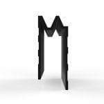 Eh9C Aluminium Hybrid Edge Extrusion, 9.5Mm Gap, Black Finish