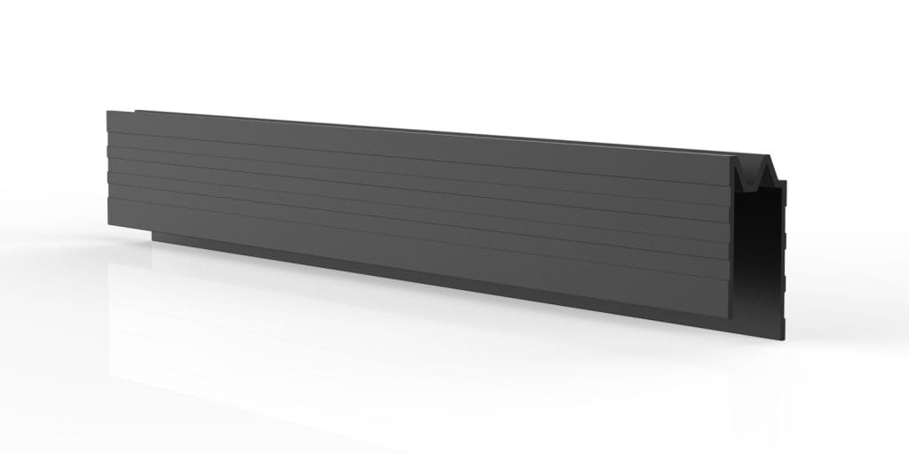 Eh9C Aluminium Hybrid Edge Extrusion, 9.5Mm Gap, Black Finish
