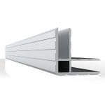 Da7 Aluminum Double Angled Extrusion, 30X30Mm, 7.2Mm Gap