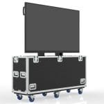 Tv Transport Case With Built In Motorized Lift For Lg 65Tr3Dk-B 65&Quot; Createboard, Split Lid