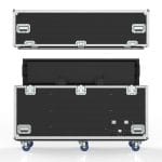 Tv Transport Case With Built In Motorized Lift For Lg 65Tr3Dk-B 65&Quot; Createboard, Split Lid