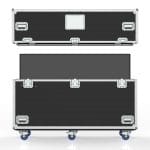 Tv Transport Case With Built In Motorized Lift For Lg 65Tr3Dk-B 65&Quot; Createboard, Split Lid