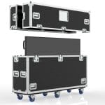 Tv Transport Case With Built In Motorized Lift For Lg 65Tr3Dk-B 65&Quot; Createboard, Split Lid