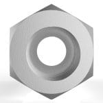 Hexagon Nut M6, Face To Face 10Mm, Length 25Mm, Zinc Coated