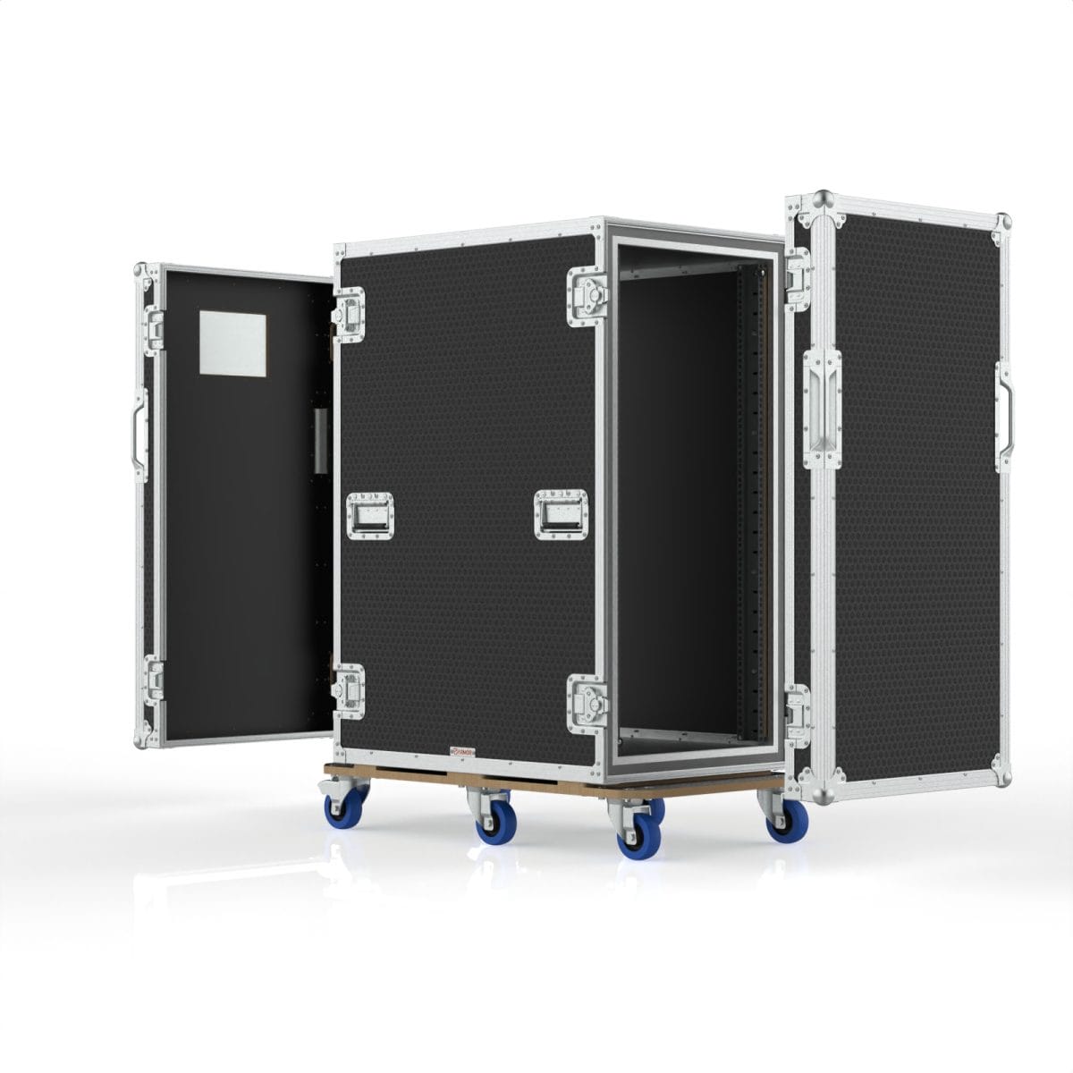 Road Case With An Internal Assembly Of 24U Racks