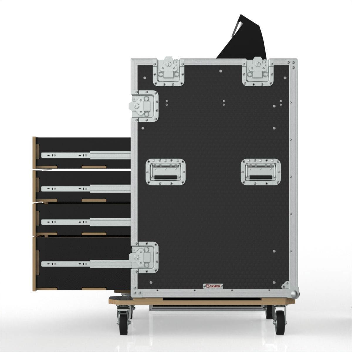Workstation Case With Front Removable Lid, Top Removable Lid, Mounting For Yamaha Dm7, 19Ru Space Fo