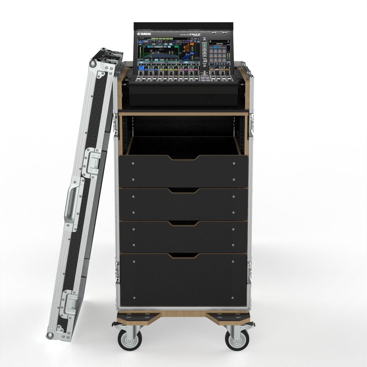 Workstation Case With Front Removable Lid, Top Removable Lid, Mounting For Yamaha Dm7, 19Ru Space Fo