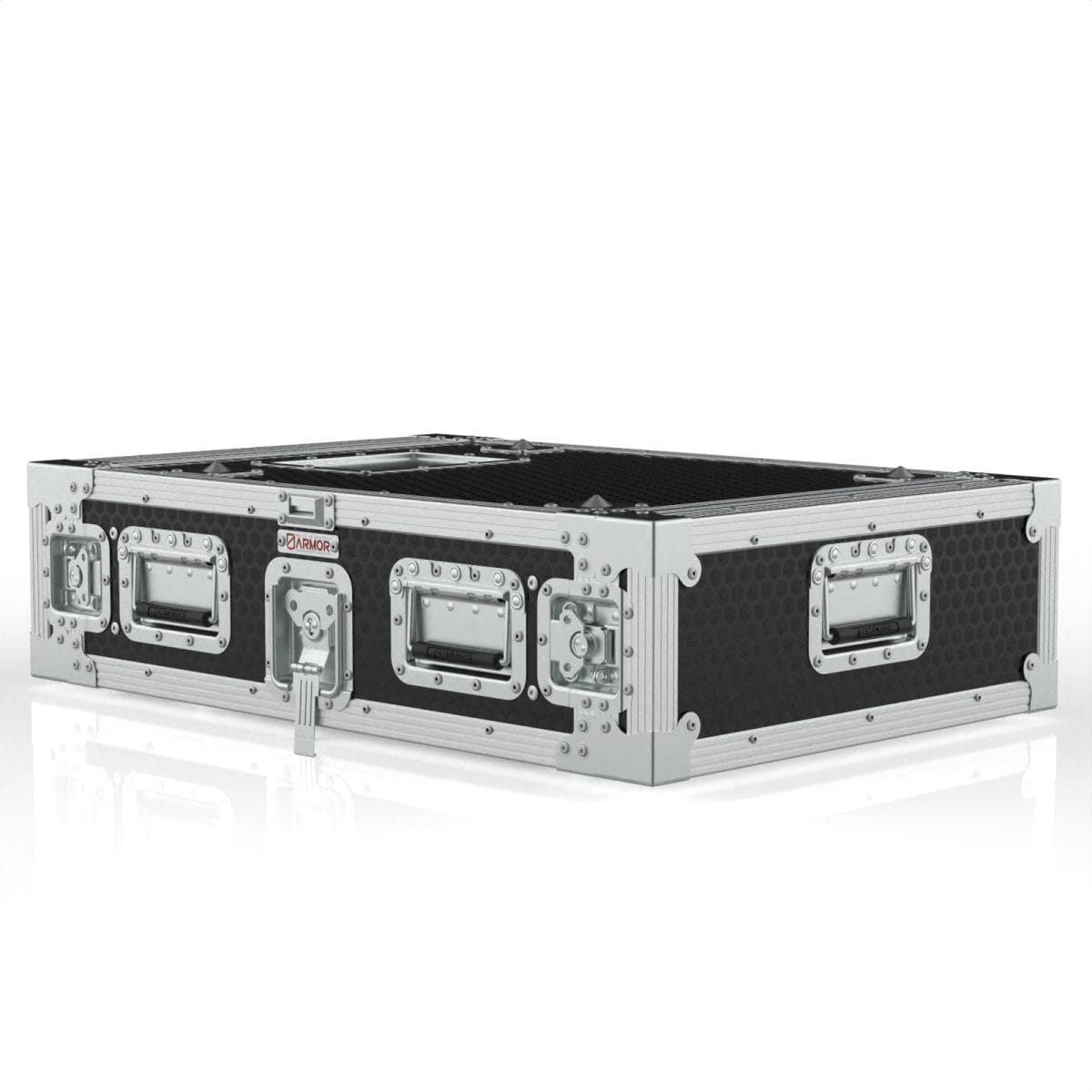 Rack Case With 3U Rack, 600Mm Deep, With Stacking Feet And Over Latch
