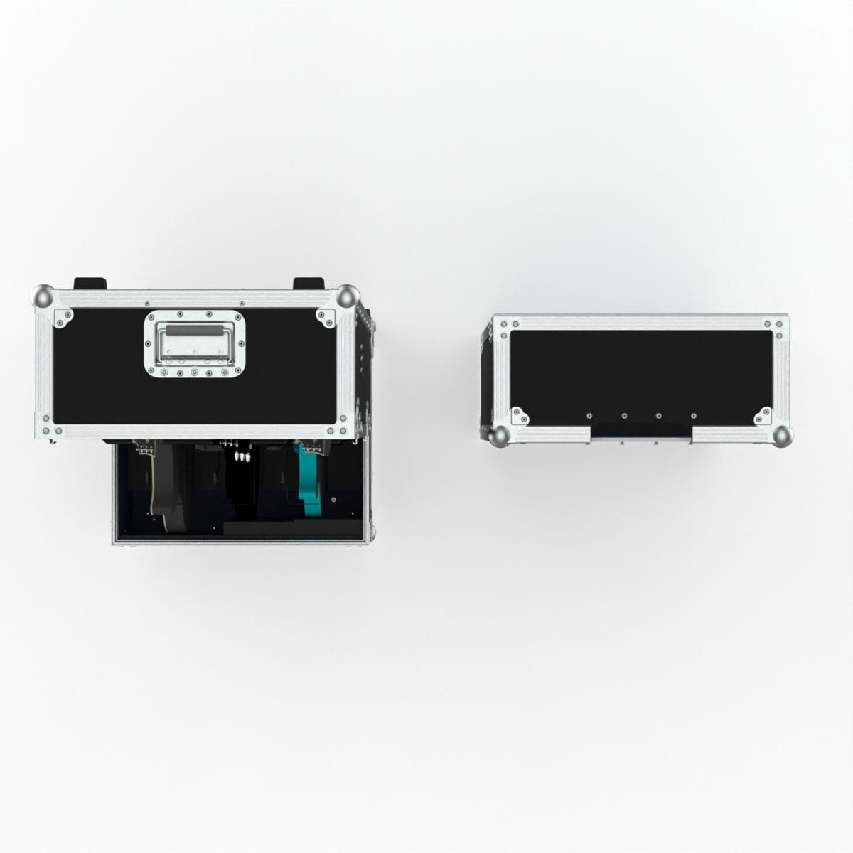 Triple Guitar Traveler With Adjustable Sliding Foam Blocks Inc. Line Engrav.